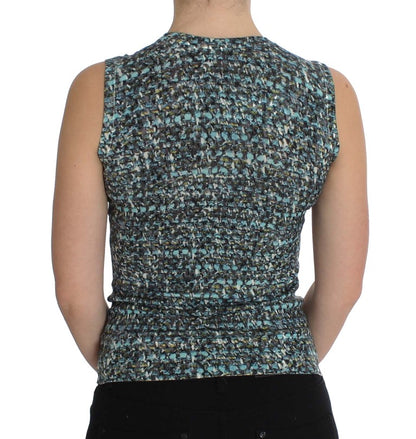 Men's Dolce & Gabbana elegant blue wool vest pullover top