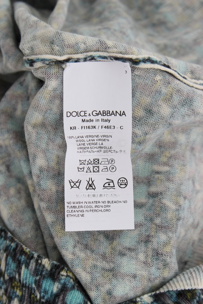 Dolce & Gabbana Elegant Blue Wool Vest Pullover Top for Women