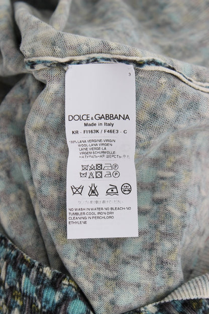 Dolce & Gabbana Elegant Blue Wool Vest Pullover Top for Women