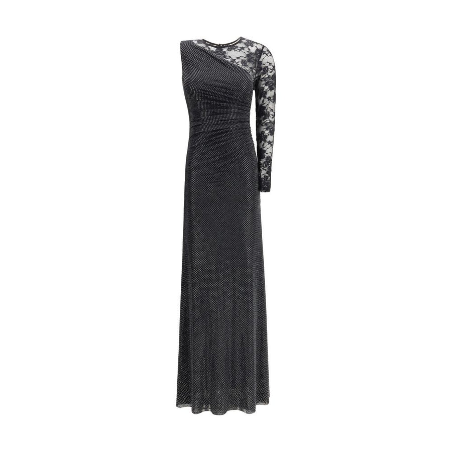 Self-Portrait Lace and rhinestone long Dress