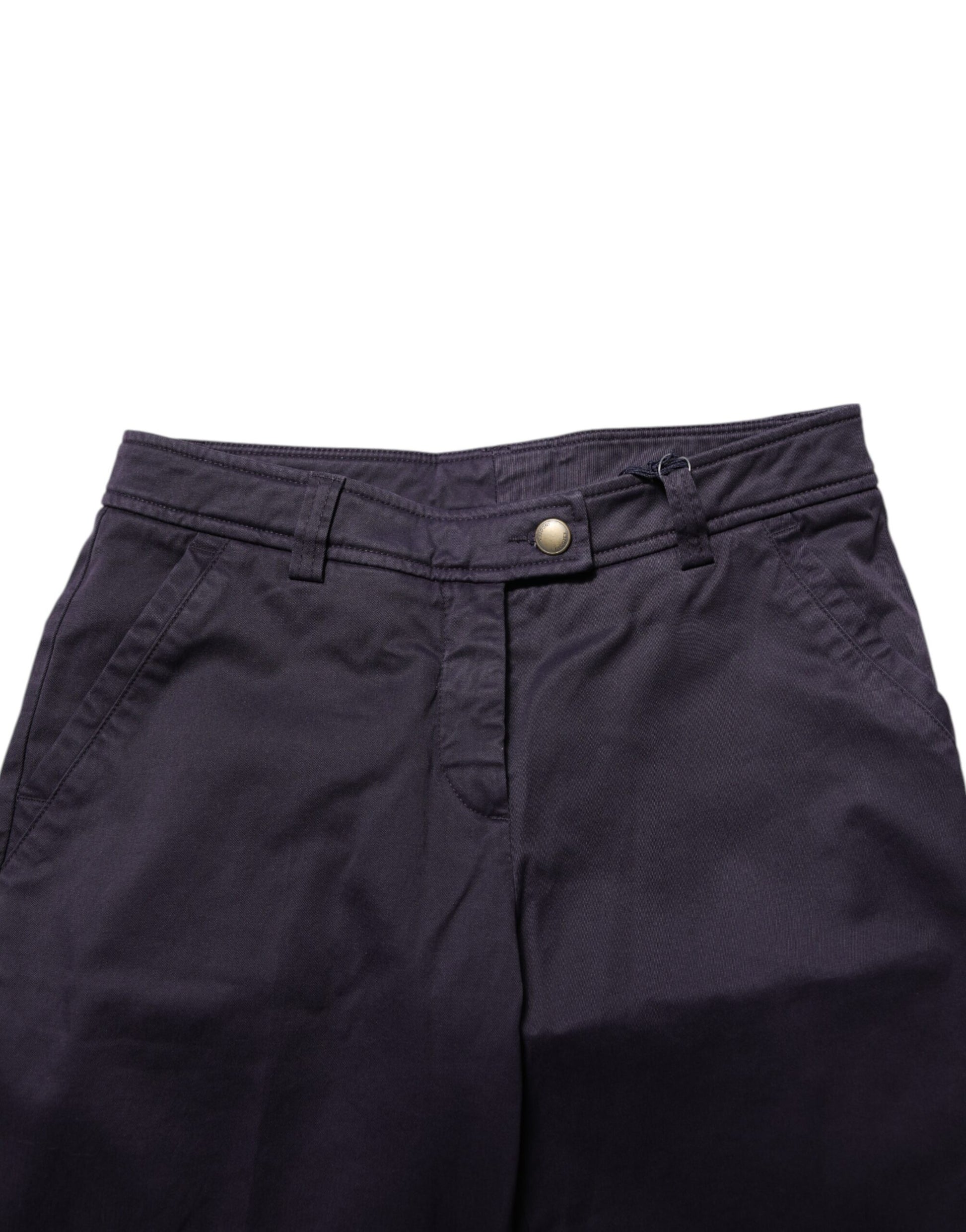 Incotex Dark Purple Mid Waist Casual Straight Pants