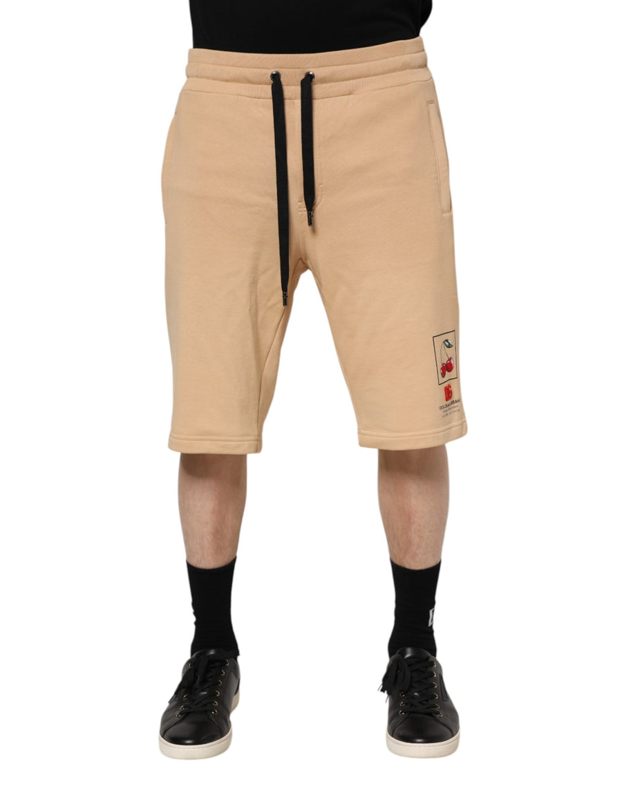 Dolce & Gabbana Yellow Cotton Men Bermuda Sweatshorts Shorts