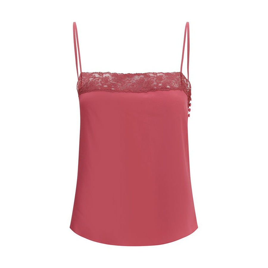 Chloé crêpe de chine and lace Top