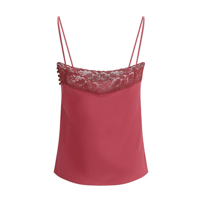 Chloé crêpe de chine and lace Top