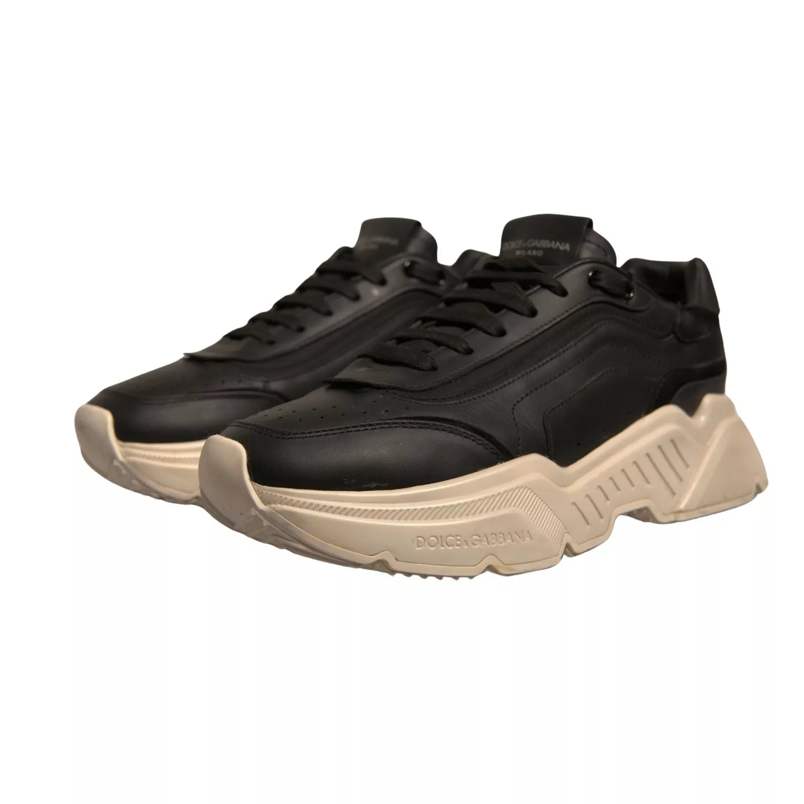 Dolce & Gabbana Black White Daymaster Low Top Sneaker Shoe