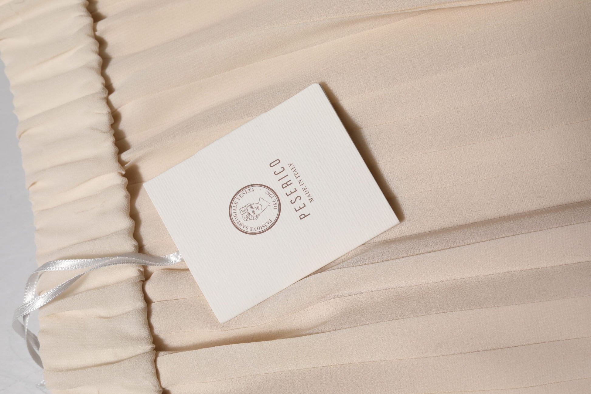 Peserico Beige Polyester Pleated A-line High Waist Midi Skirt