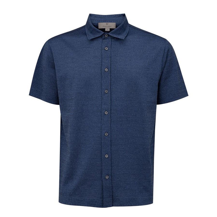 Canali Blue Cotton Shirt