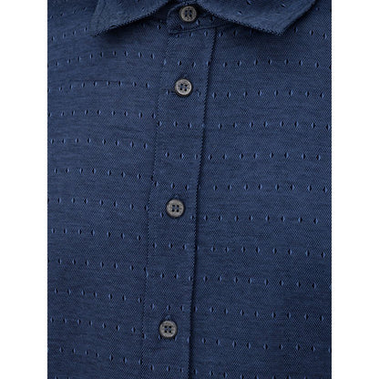 Canali Blue Cotton Shirt