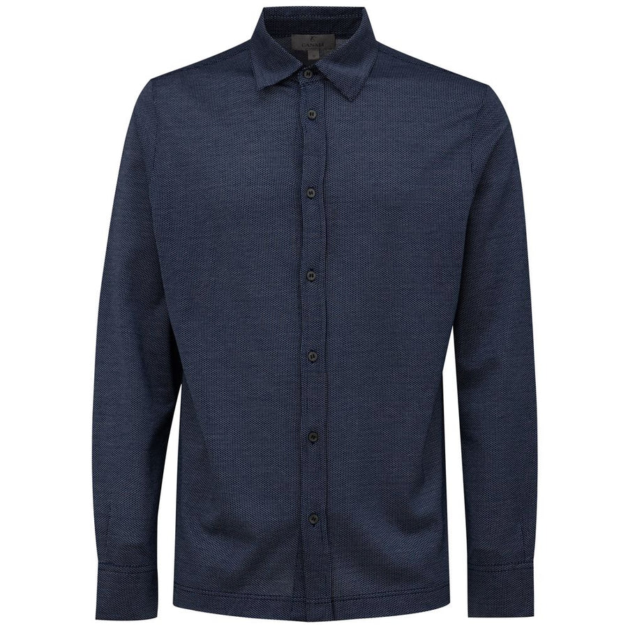 Canali Blue Cotton Shirt