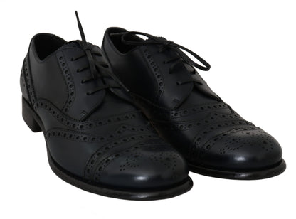Luxurious blue leather Taormina wingtip dress shoes with Italian craftsmanship