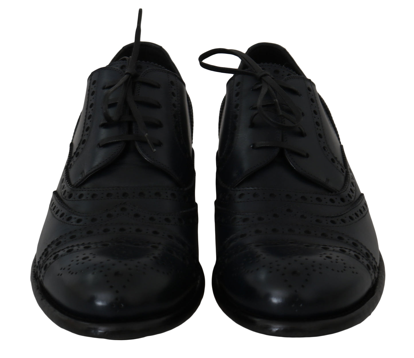 Stunning blue Derby Taormina wingtip dress shoes with leather and rubber sole