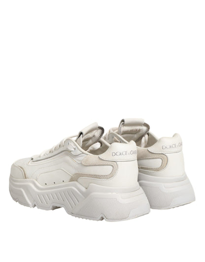 Dolce & Gabbana White DAYMASTER Calf Leather Sneakers Shoes