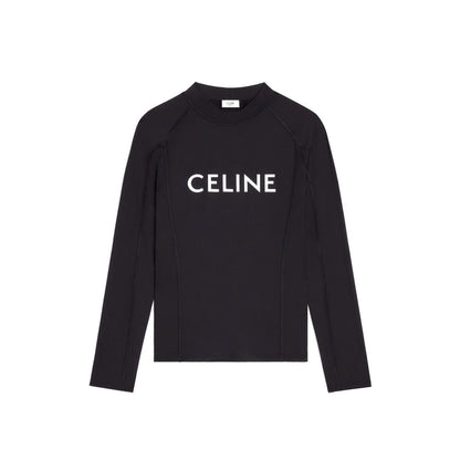 Celine Surf Logo Stretch-Jersey T-Shirt