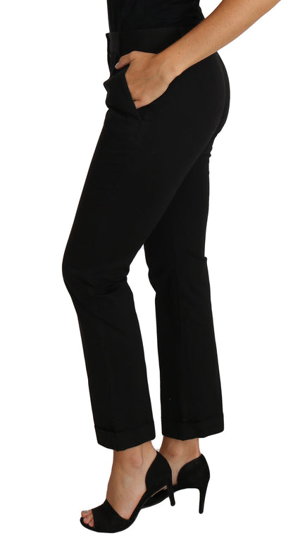 Elegant and luxurious black dress pants made in Italy