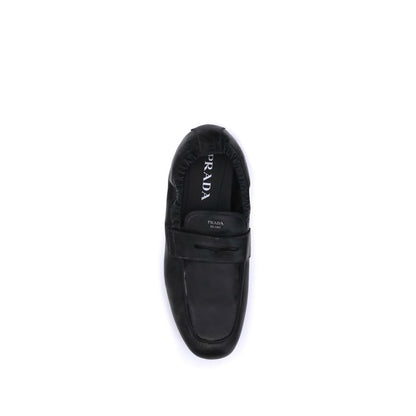 Prada Antiqued leather Shuffle Loafers
