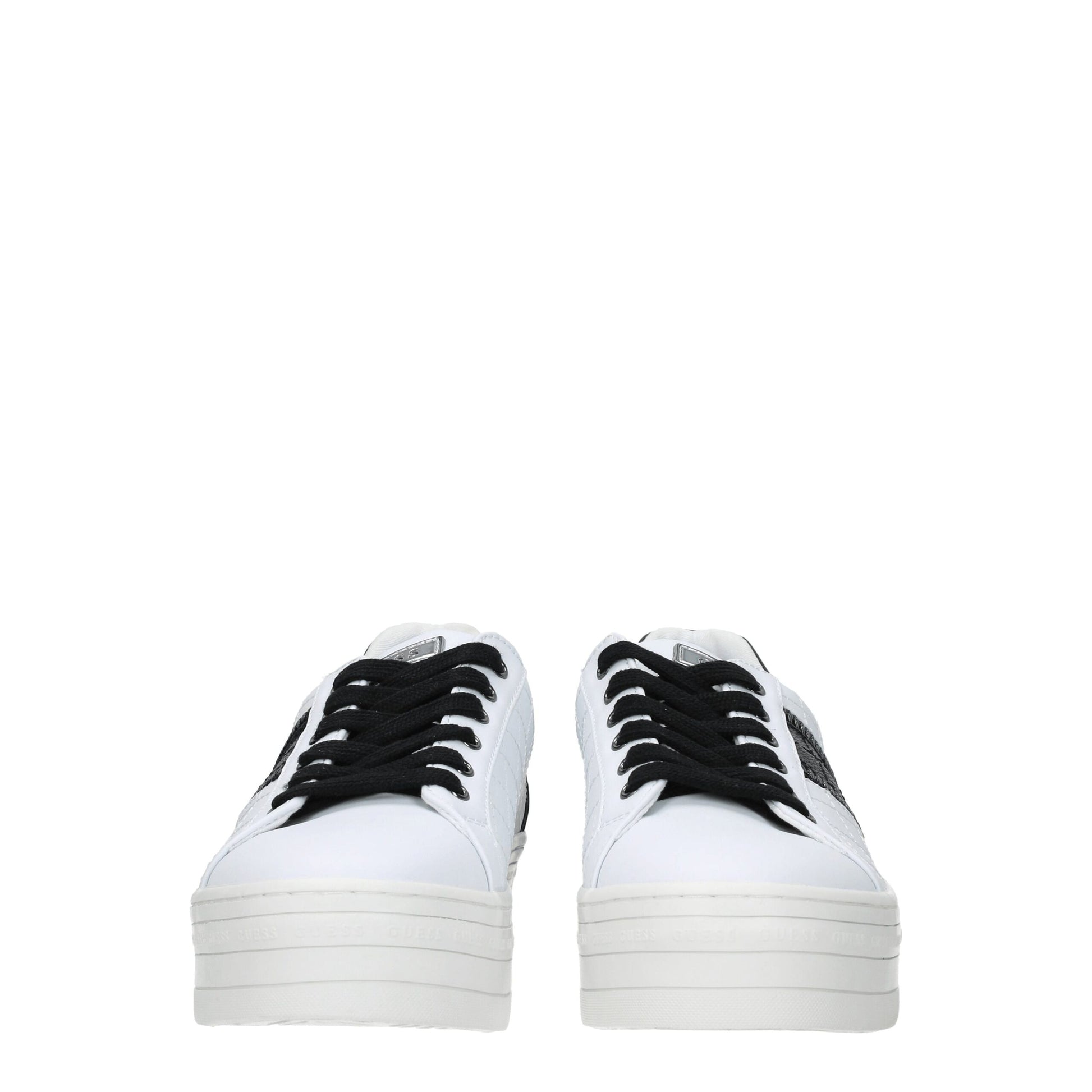 Guess White Polyethylene Platform Sneakers
