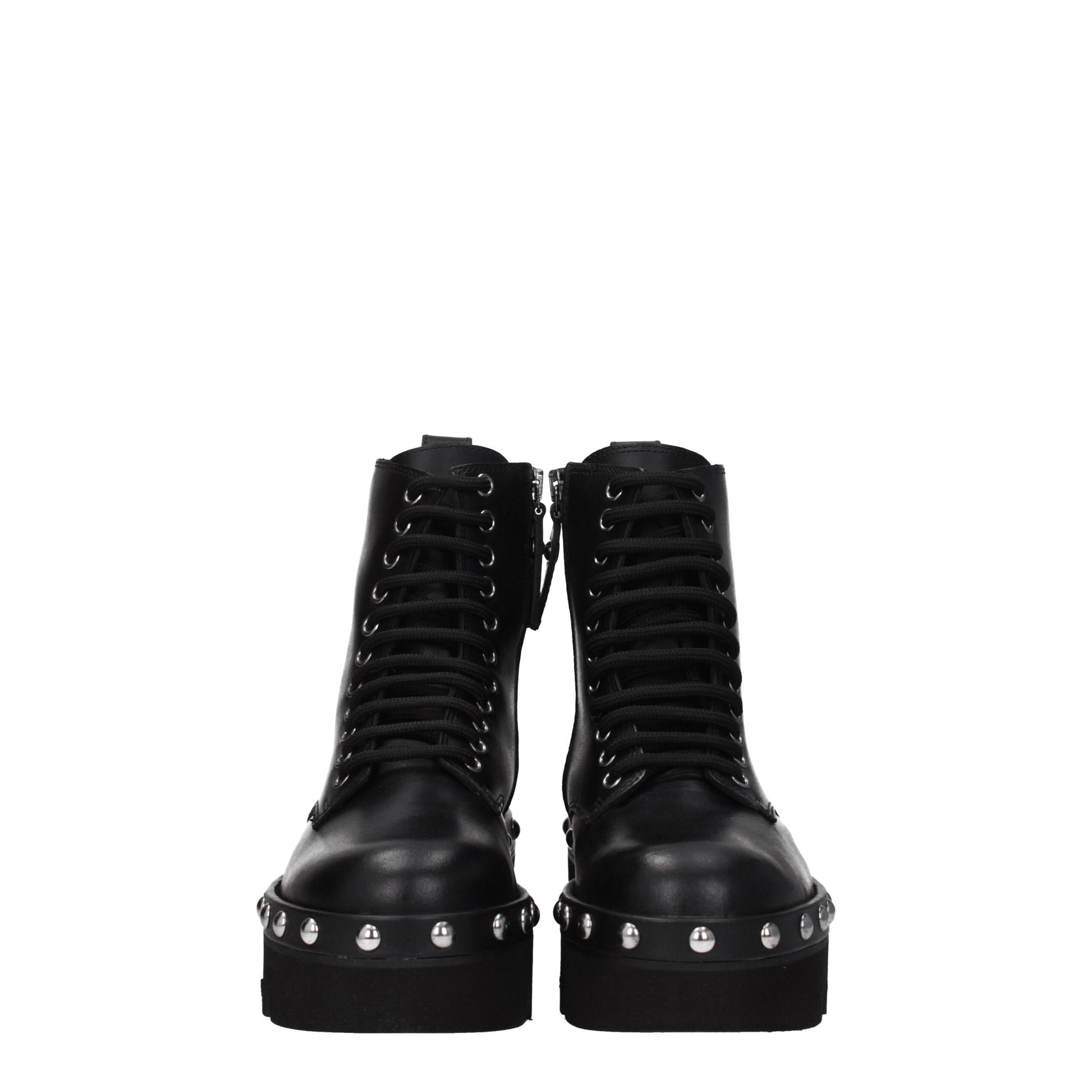 Furla Black Leather Ankle Boots