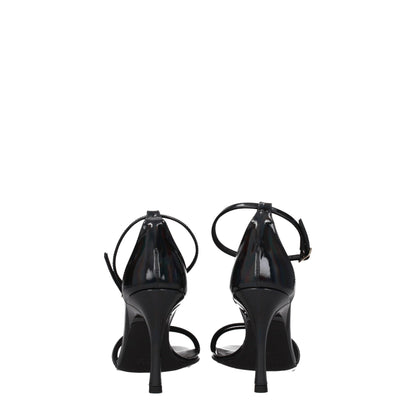 Furla Black Leather Stiletto Heels Sandals