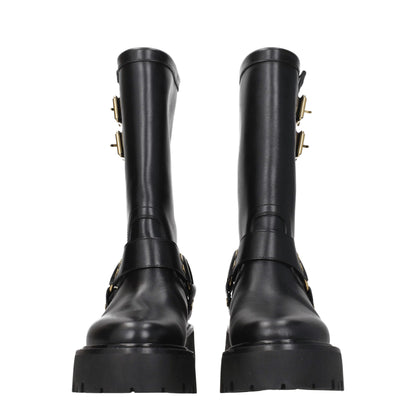 Celine Gold Leather Ankle Boots