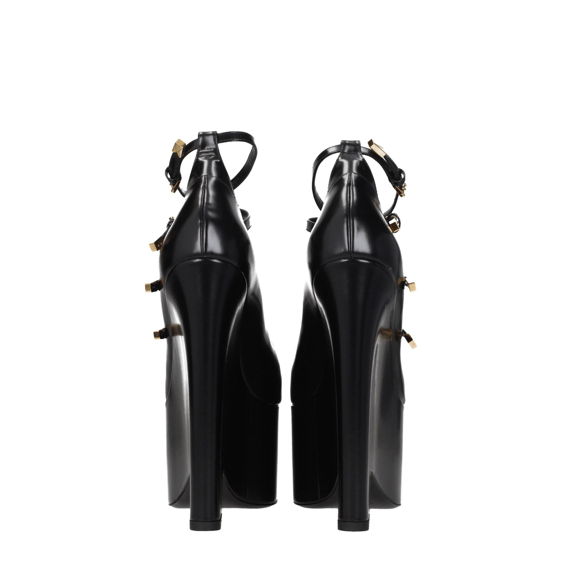 Versace Black Leather Broch