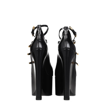 Versace Black Leather Broch