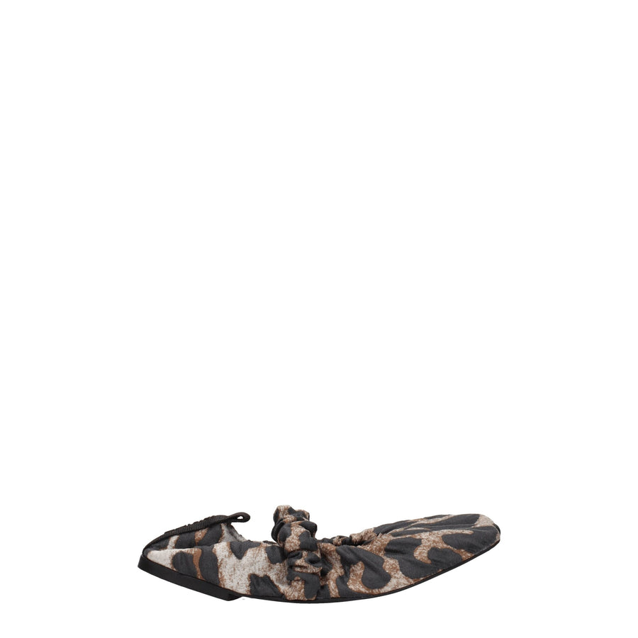Ganni Beige Fabric Ballet Flats