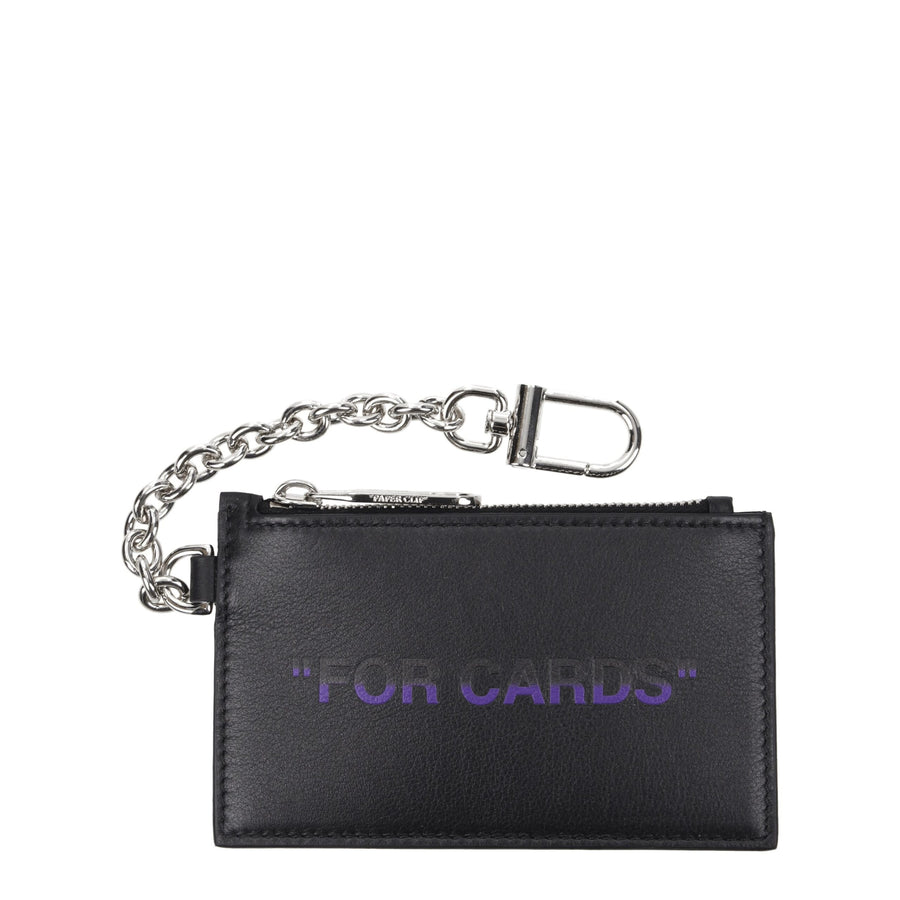 Off-White Black Leather Wallets