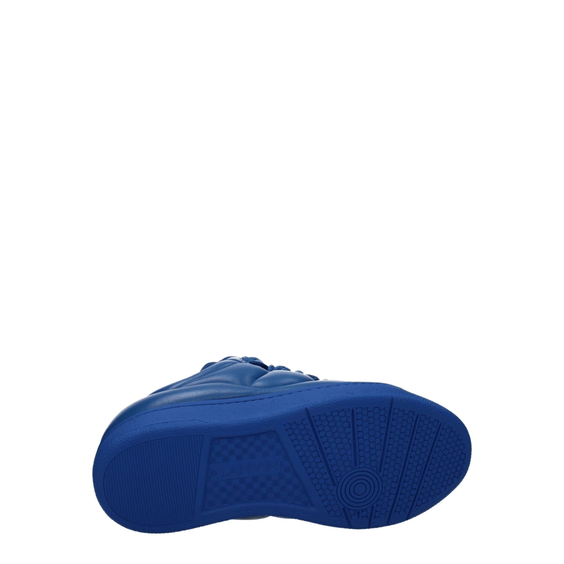Lanvin Blue Leather Low Tops