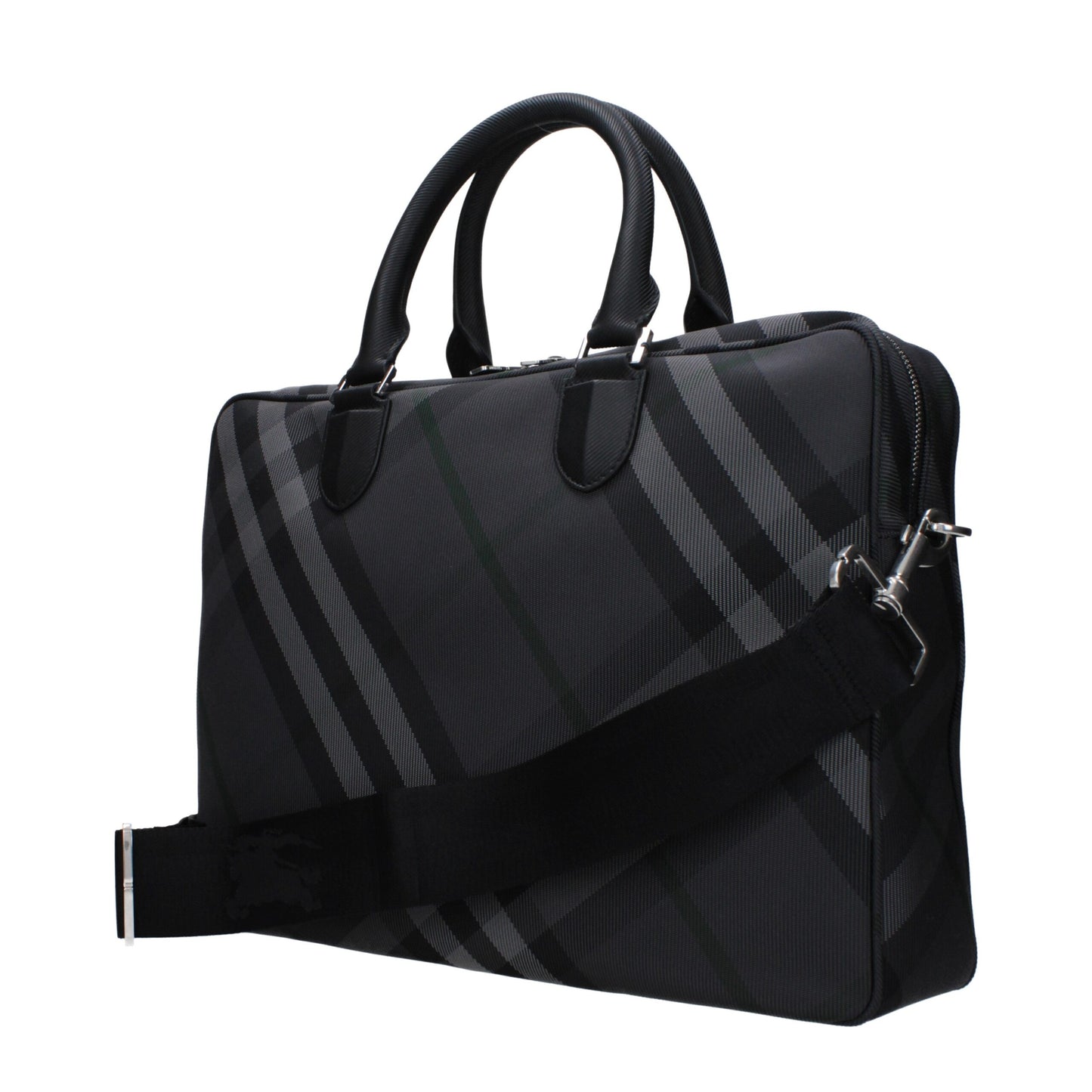 Burberry Gray Fabric Business And Laptop Bags