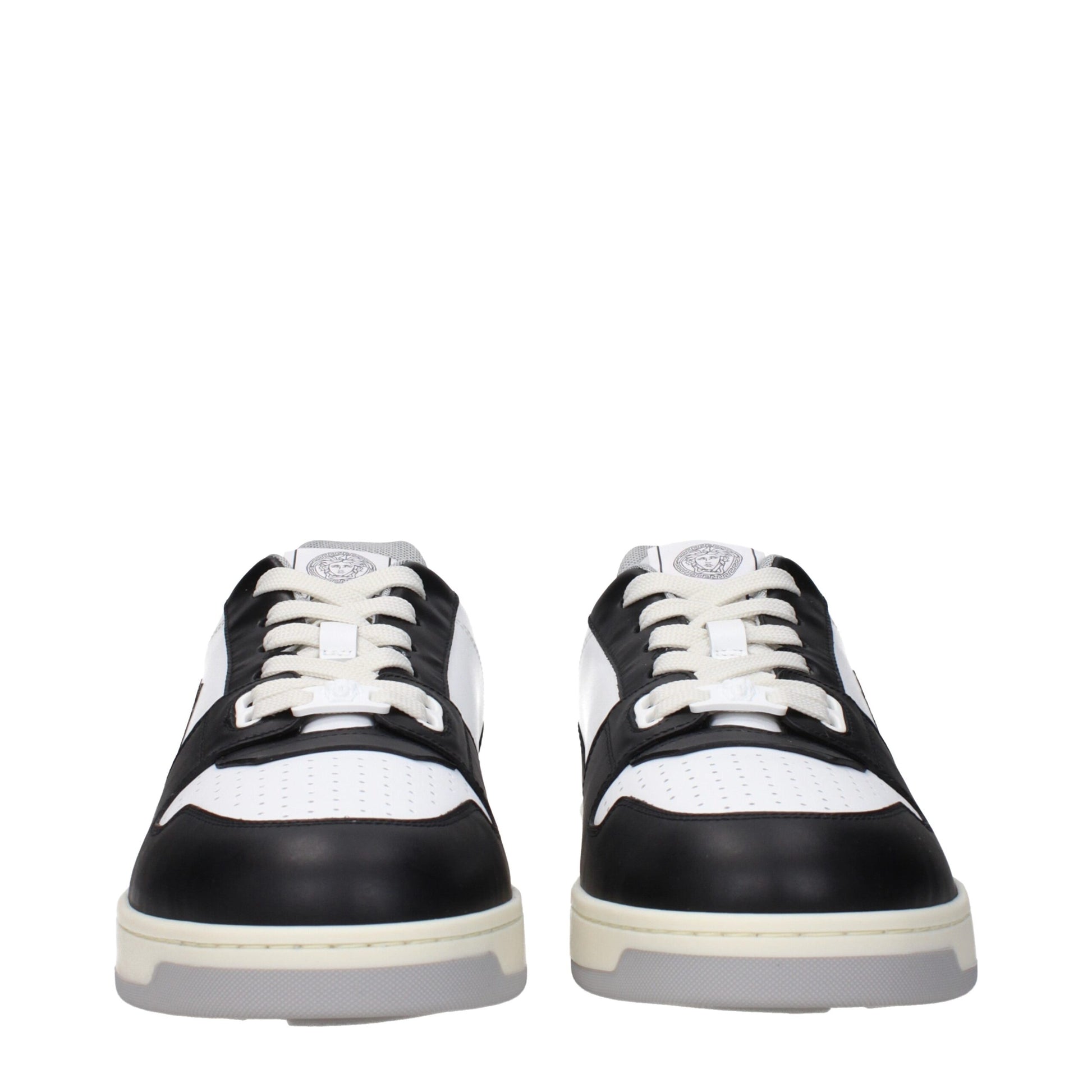 Versace White Leather Low Tops