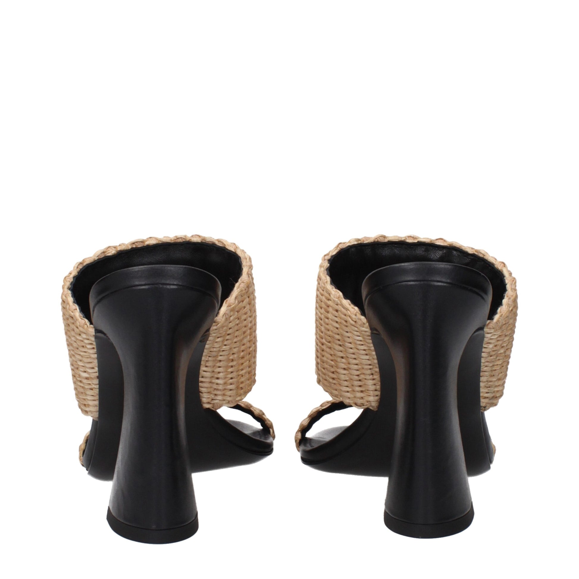 Versace Beige Raffia Platforms