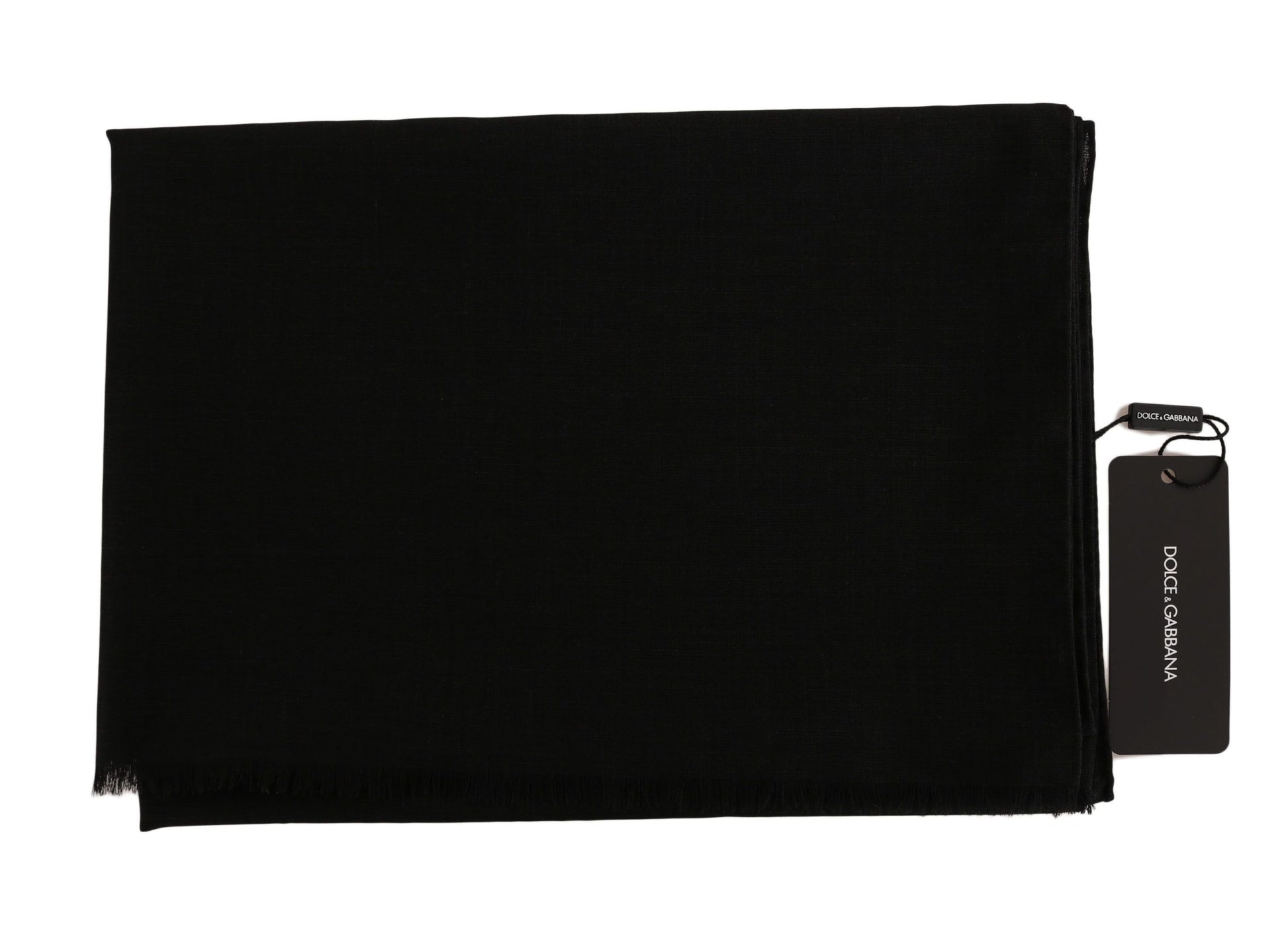 Dolce & Gabbana Black Wool Scarf