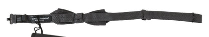 Luxurious Italian crafted gray silk bow tie by Dolce & Gabbana