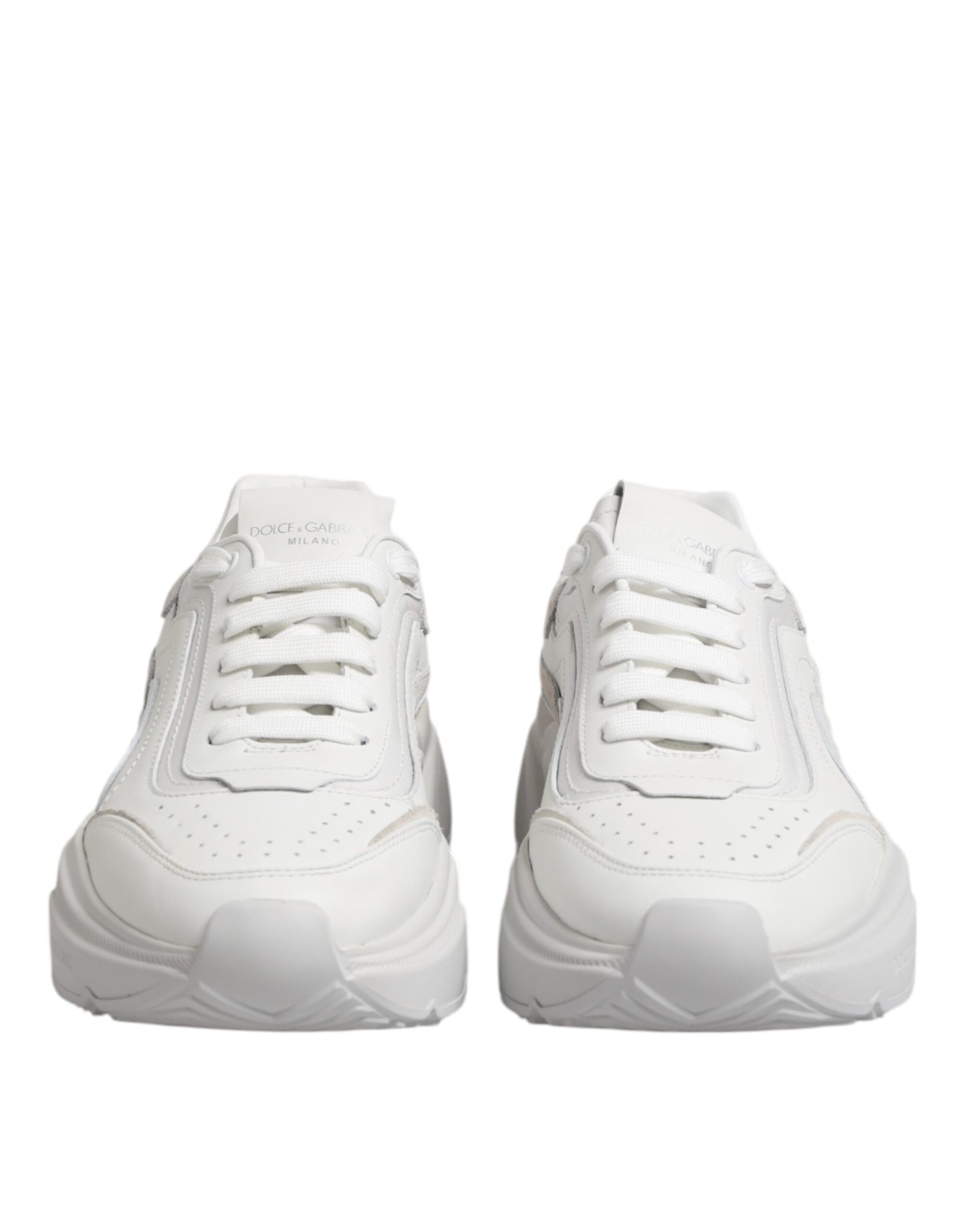 Dolce & Gabbana White Leather Daymaster Low Top Sneakers Shoes