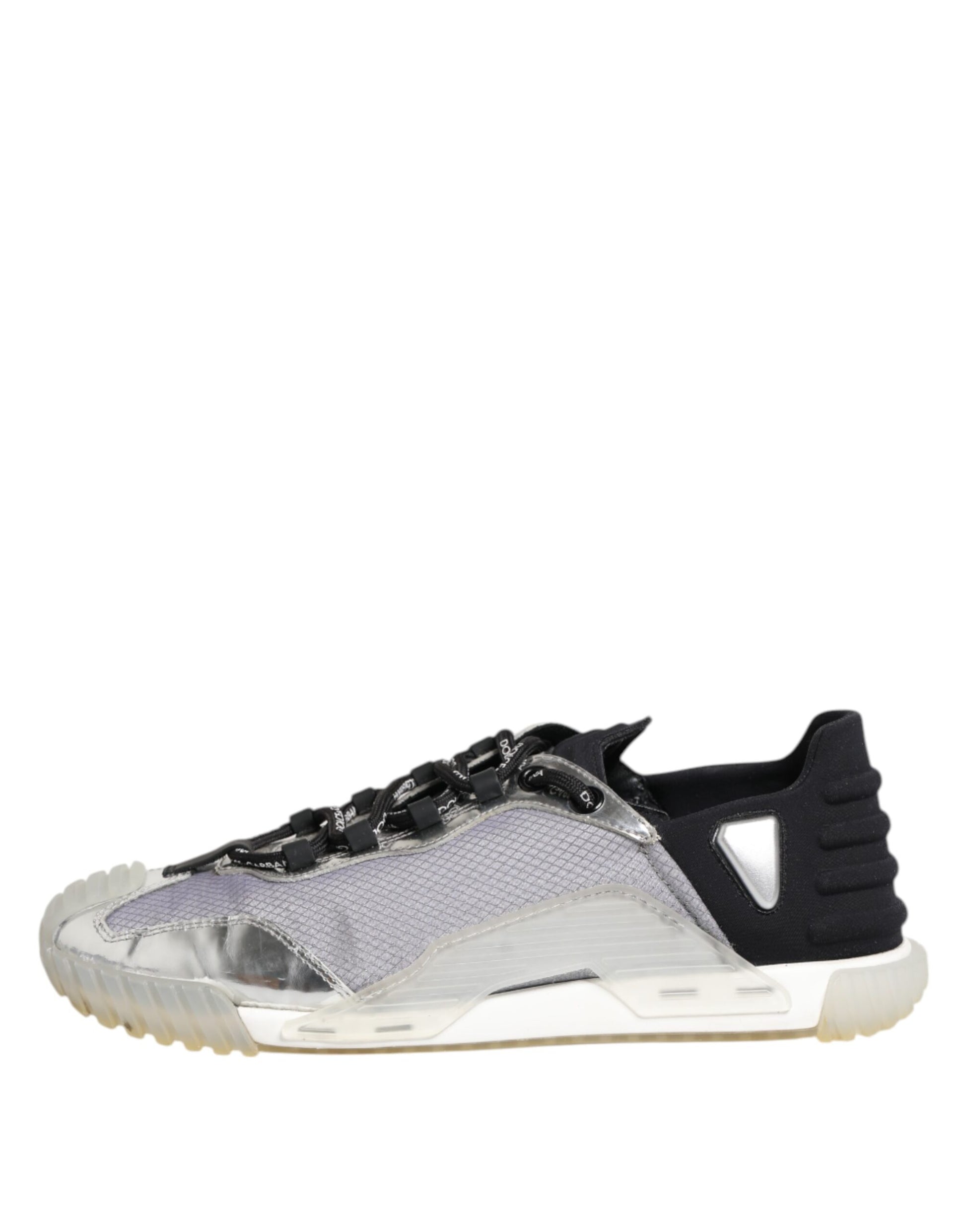 Dolce & Gabbana Black Silver NS1 Men Low Top Sneakers Shoes