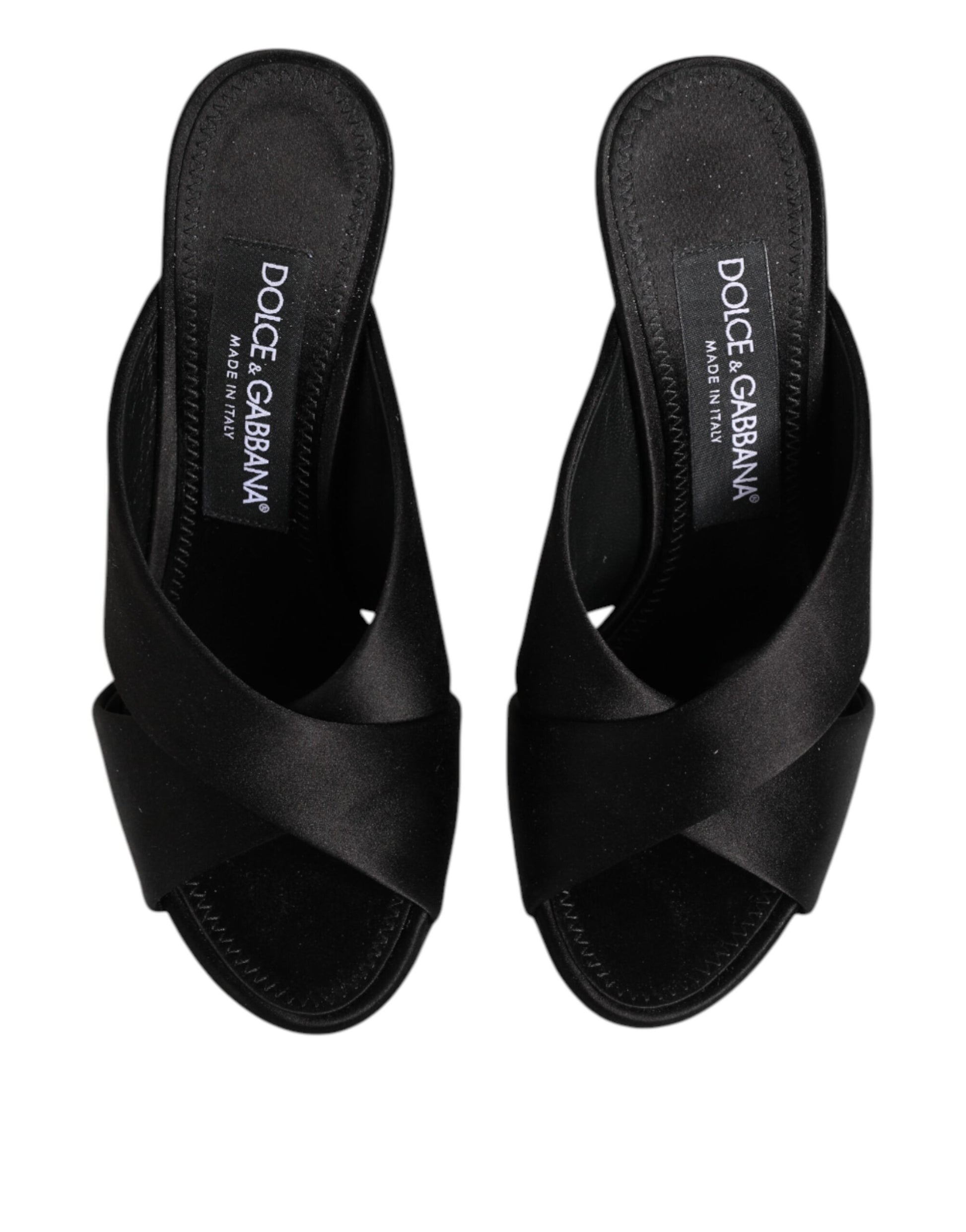 Dolce & Gabbana Black Keira Baroque High Heel Sandals Shoes