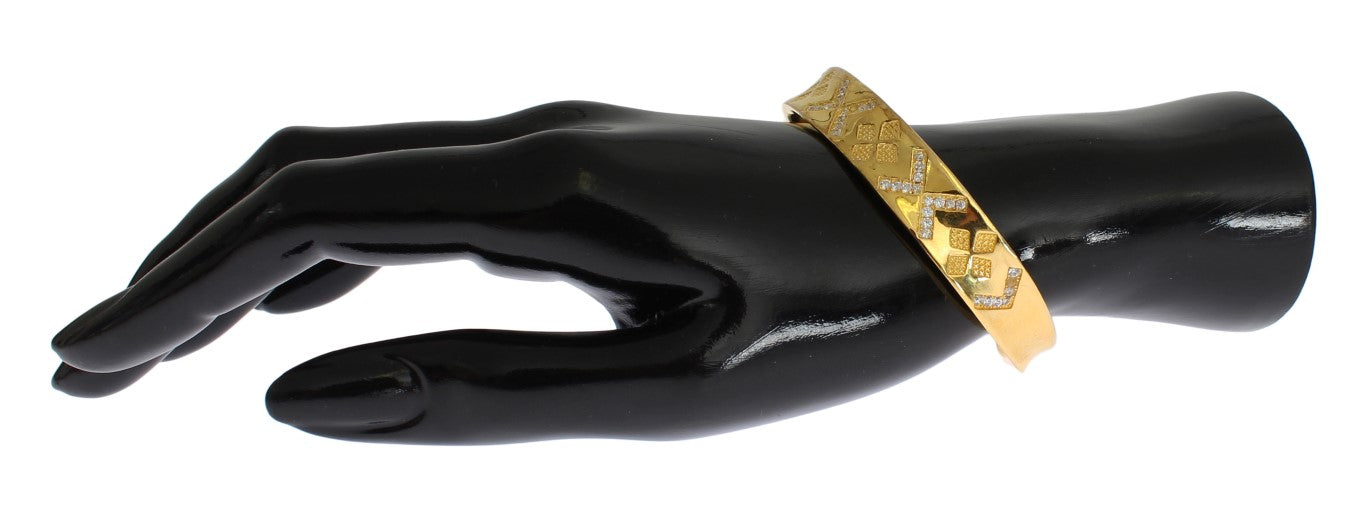 Add a touch of sophistication to any ensemble with this Nialaya Elegant Gold Plated Silver CZ Bracelet, designed to exude luxury and elegance