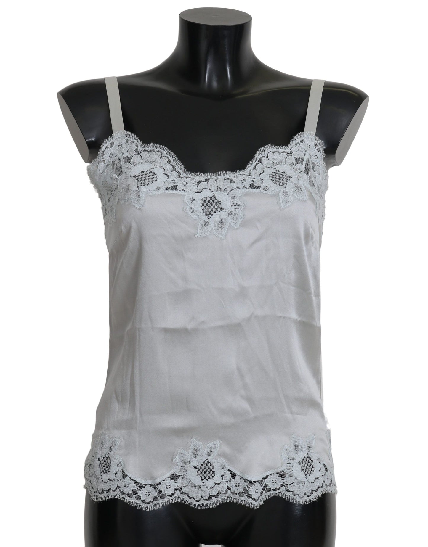 Exquisite light green silk stretch floral lace chemise dress from Dolce &amp; Gabbana