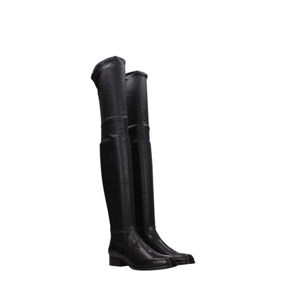 Parallèle Black Leather Over The Knee