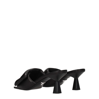 Prada Black Leather Platforms