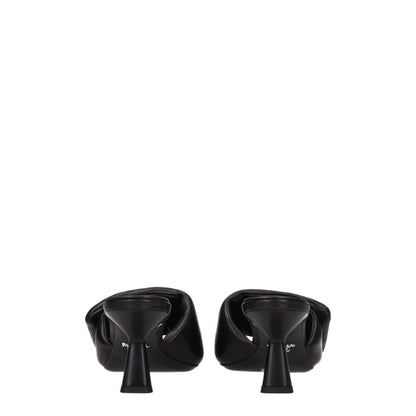 Prada Black Leather Platforms
