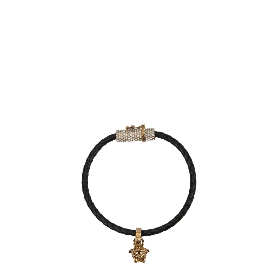 Versace Black Leather Bracelets