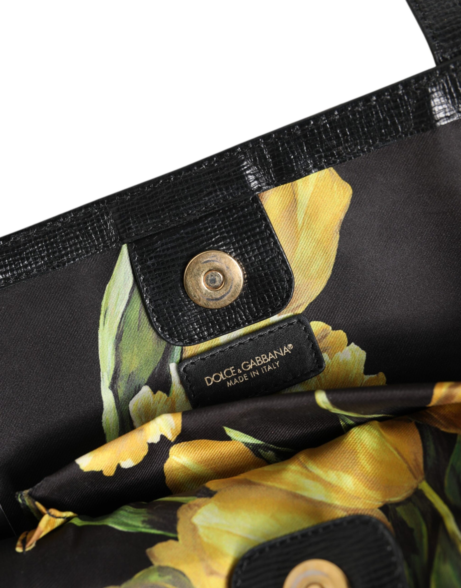 Dolce & Gabbana Black Leather Miss Escape Shopping Tote Women Borse Bag