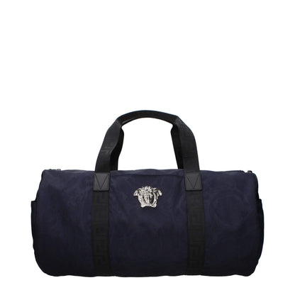 Versace Blue Fabric Luggage And Travel
