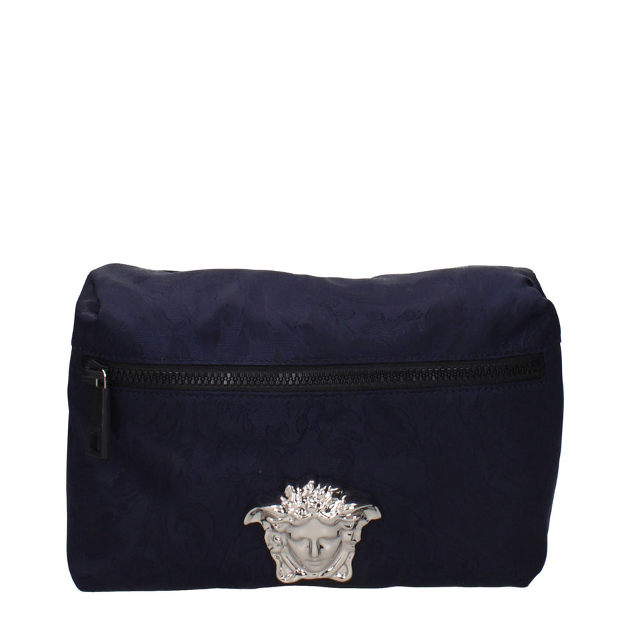 Versace Blue Fabric Backpacks