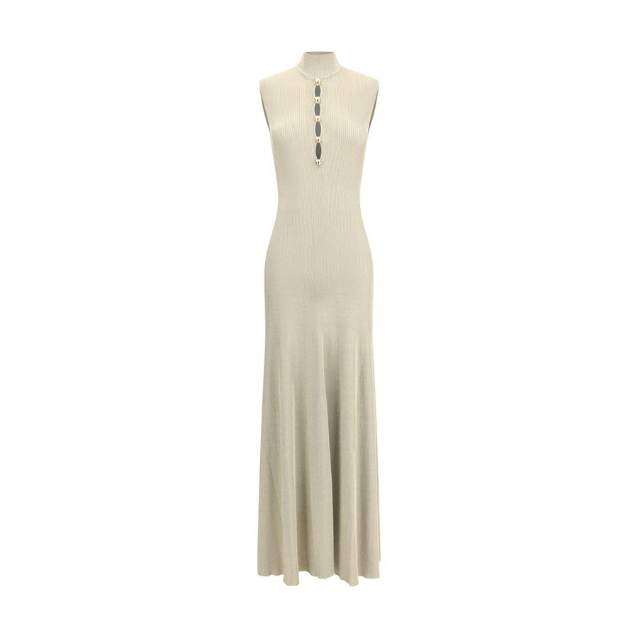 Self-Portrait Lurex knit long Dress