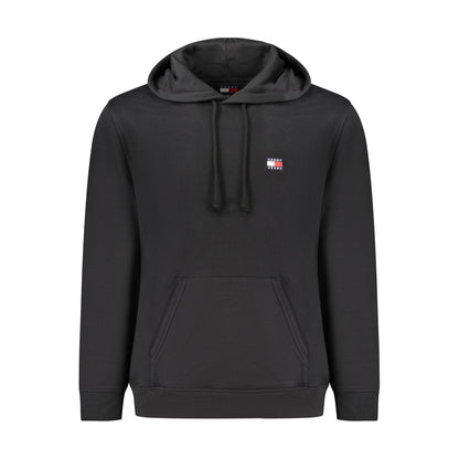 Tommy Hilfiger "Black Cotton Men Sweater with Central Pocket"