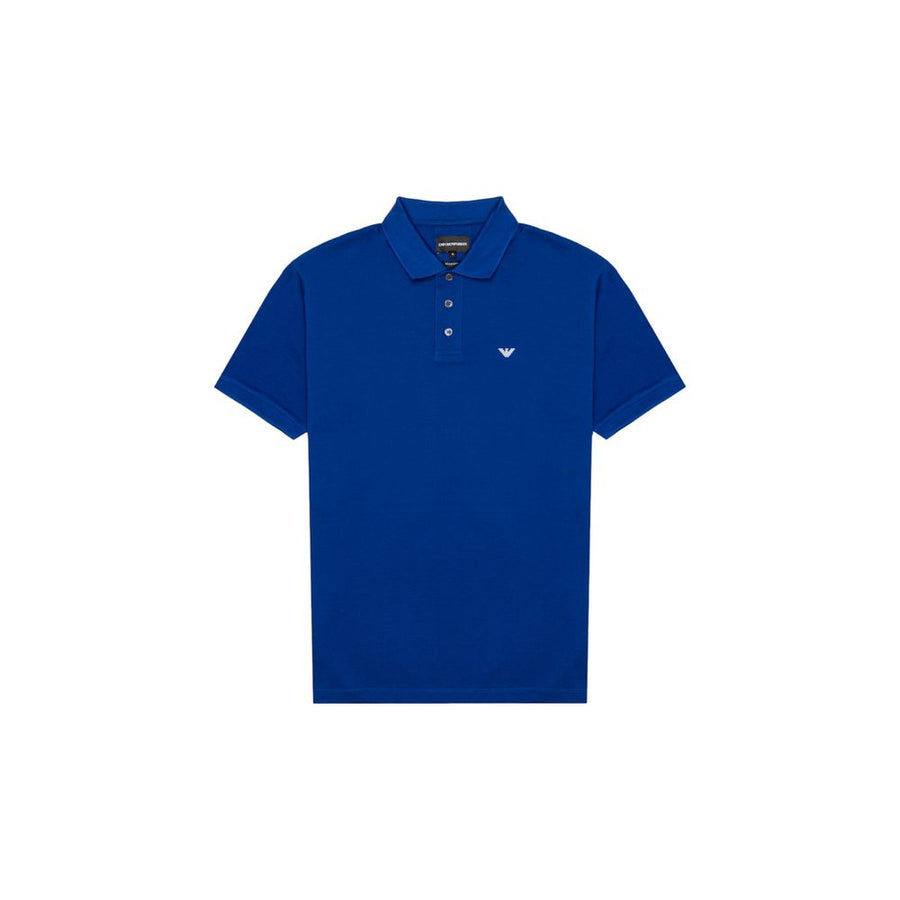 Emporio Armani Blue Cotton Polo Shirt
