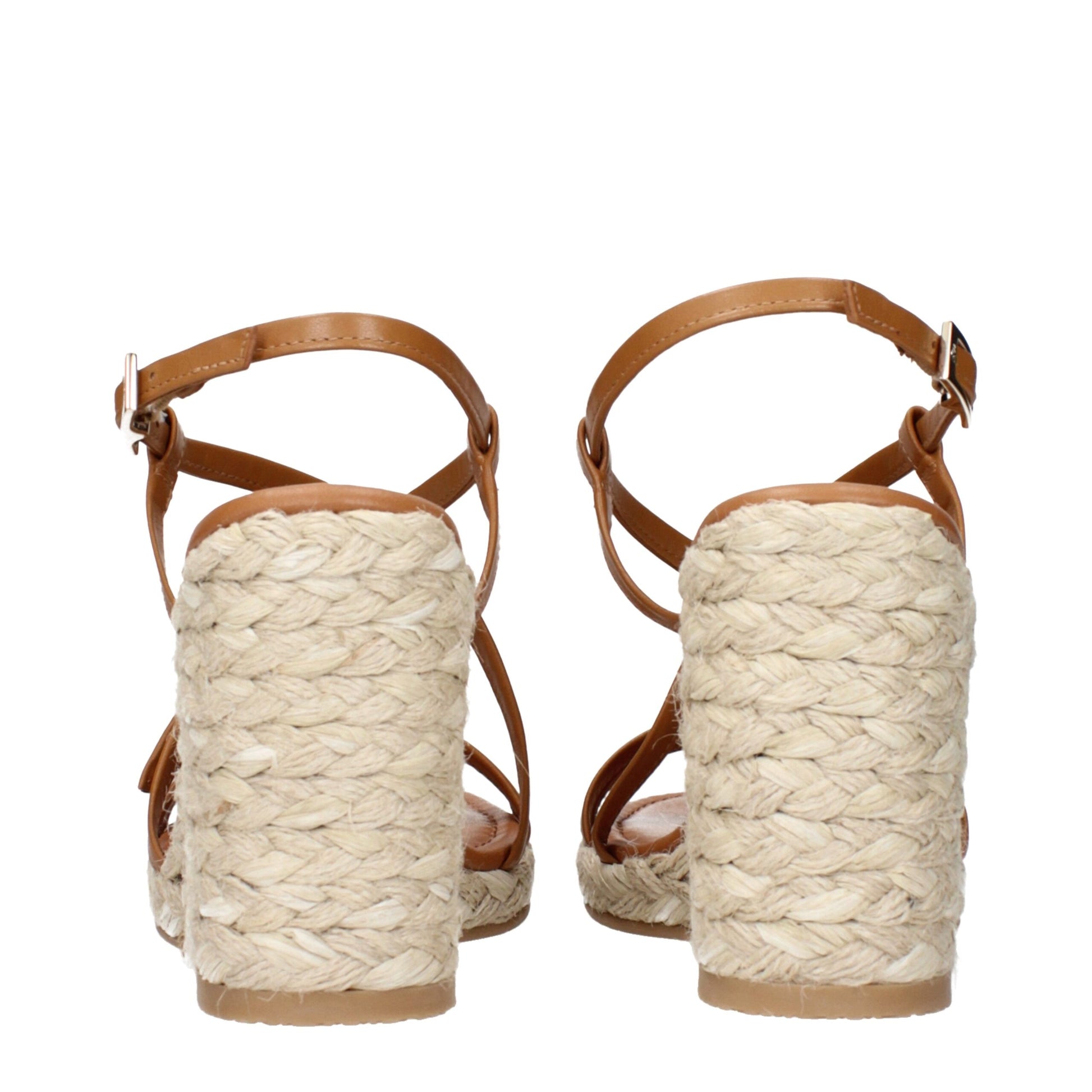 Stuart Weitzman Brown Leather Wedges Sandals