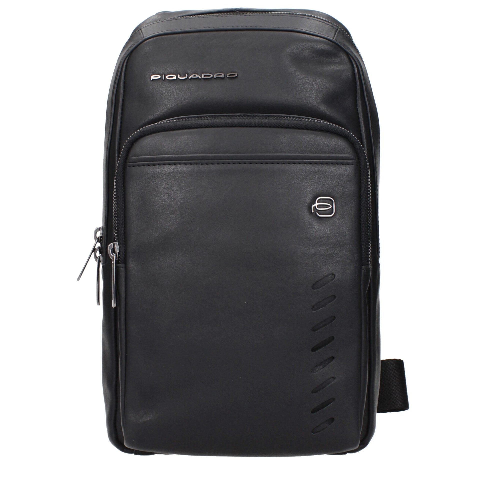 Piquadro Black Leather Crossbody Bags